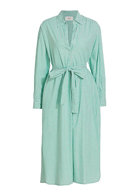 Striped Cotton Shirtdress