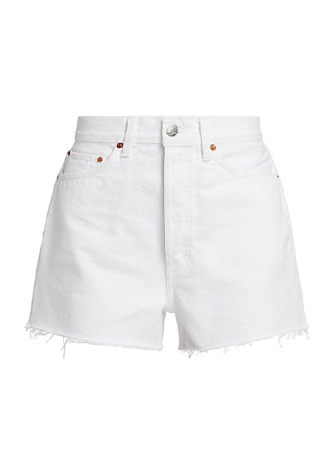Retro Frayed Denim Shorts