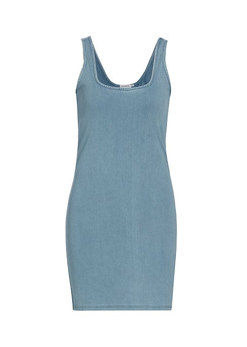 Plunge Fit Denim Dress