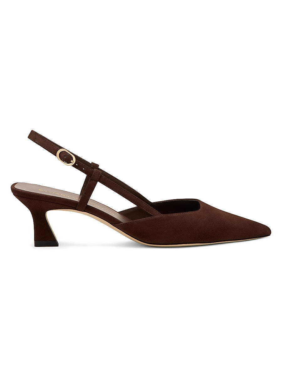 Vinnie 50MM Suede Slingback Pumps