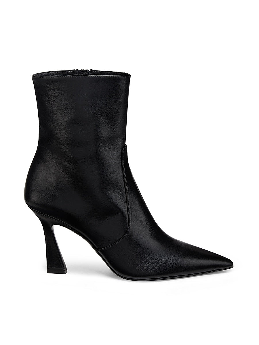 Vinnie 85MM Leather Zip-Up Booties