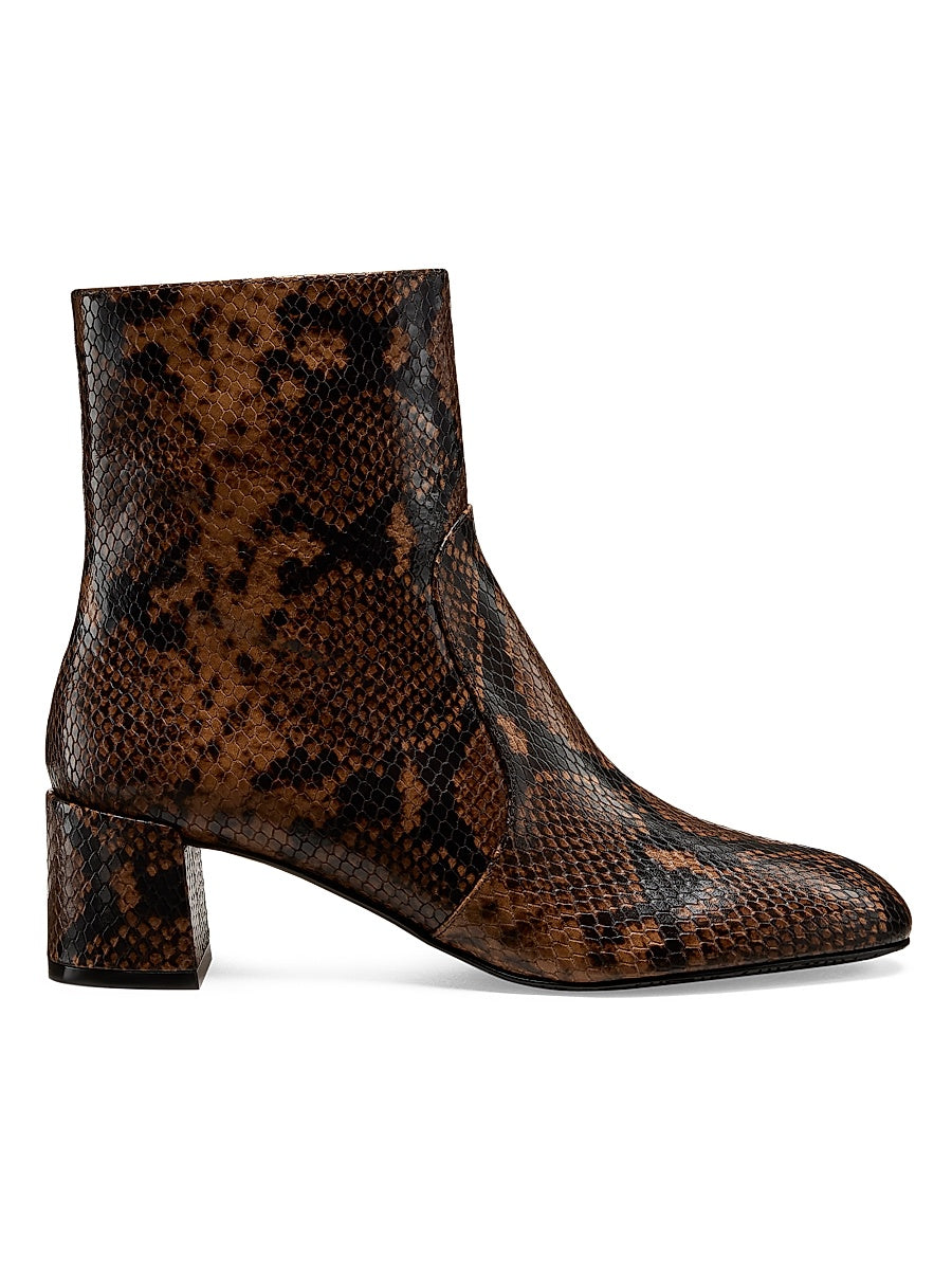 Maeve 50MM Snake-Embossed Leather Boots