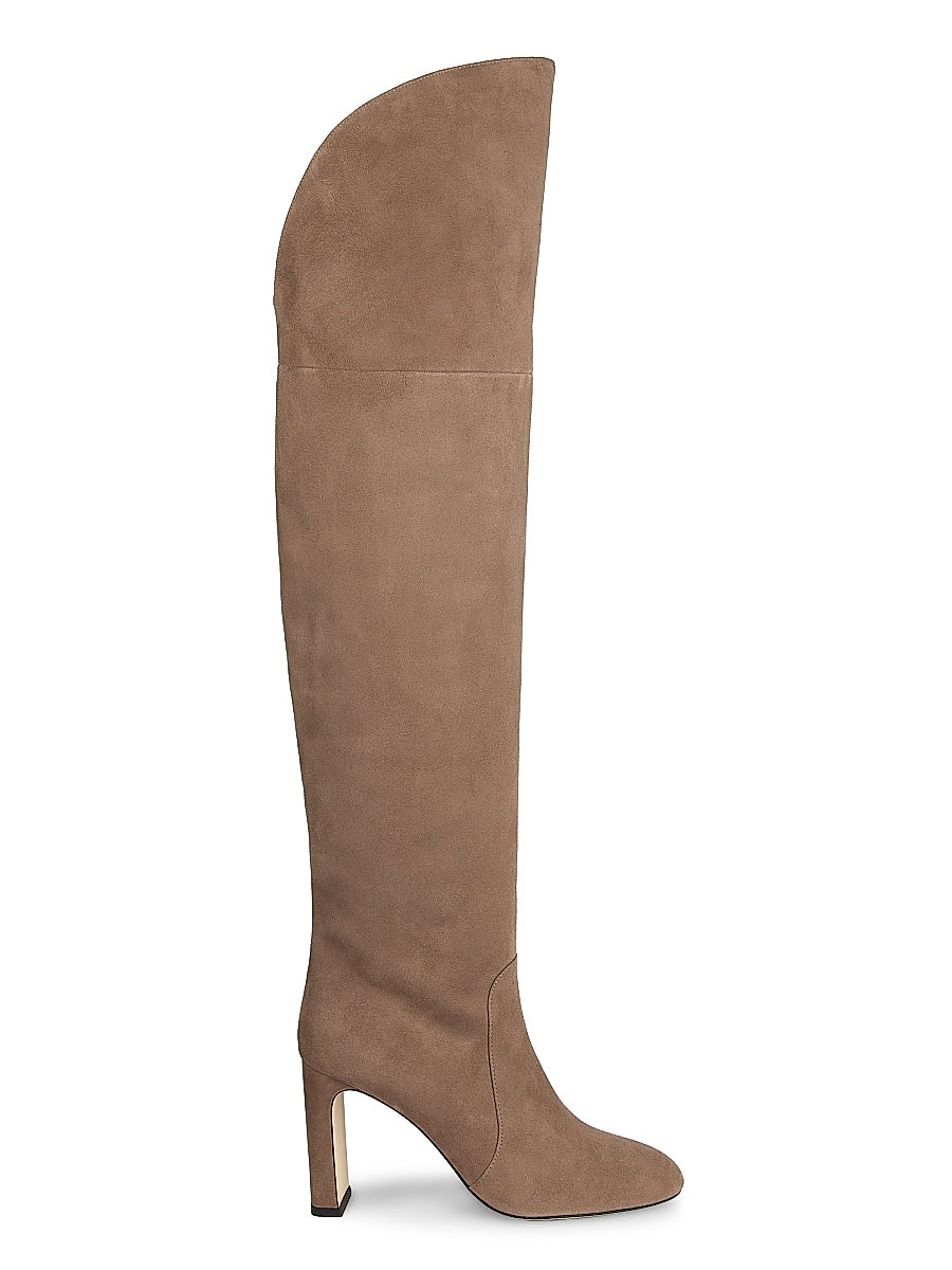 Babette 85MM Suede Over-The-Knee Boots