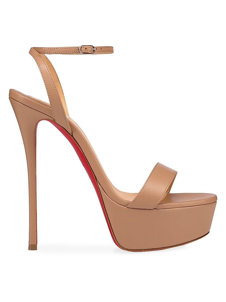 Loubi Queen Alta 150MM Leather Platform Sandals