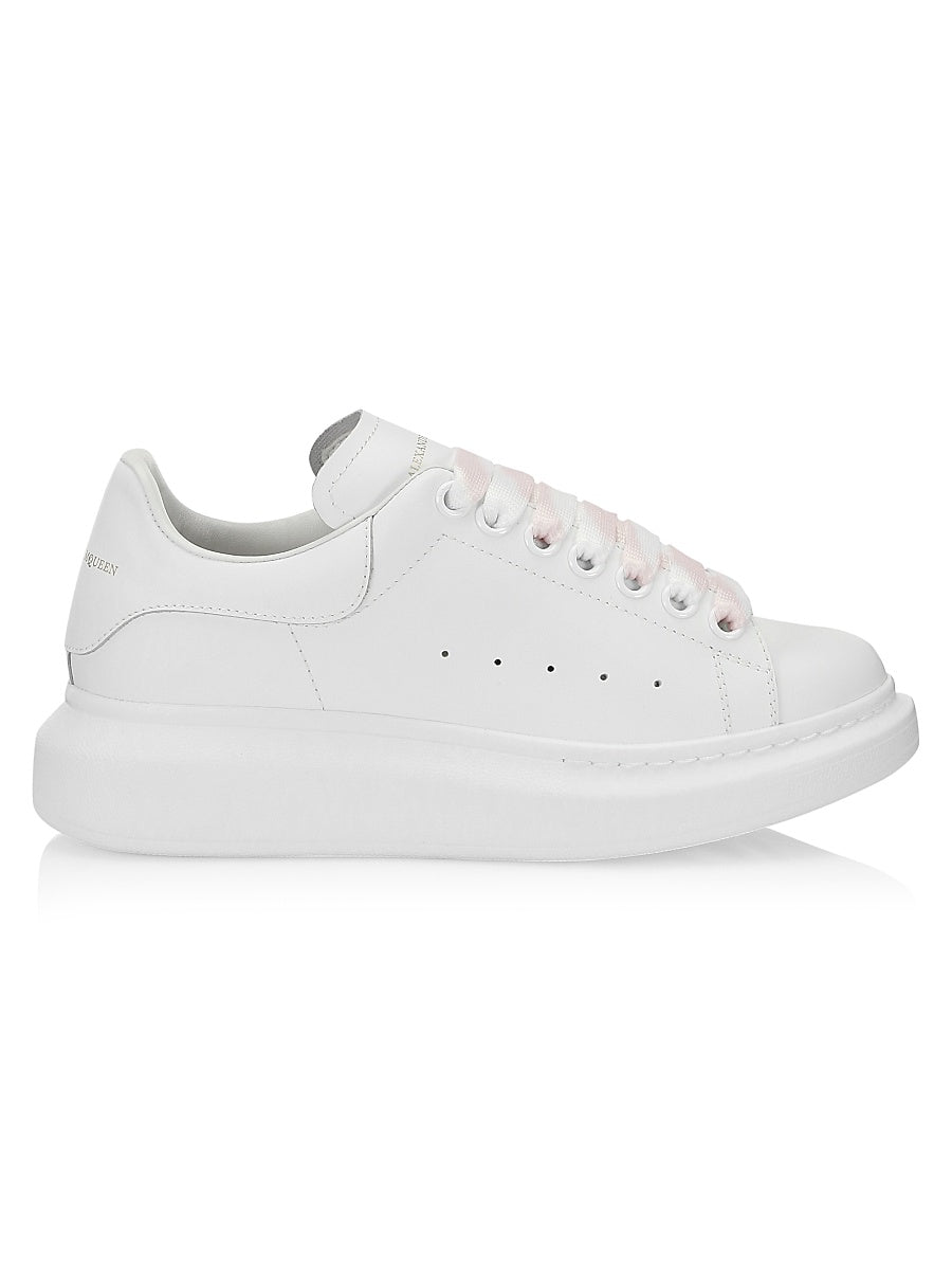 Women's Oversized Embossed Logo Leather Sneakers