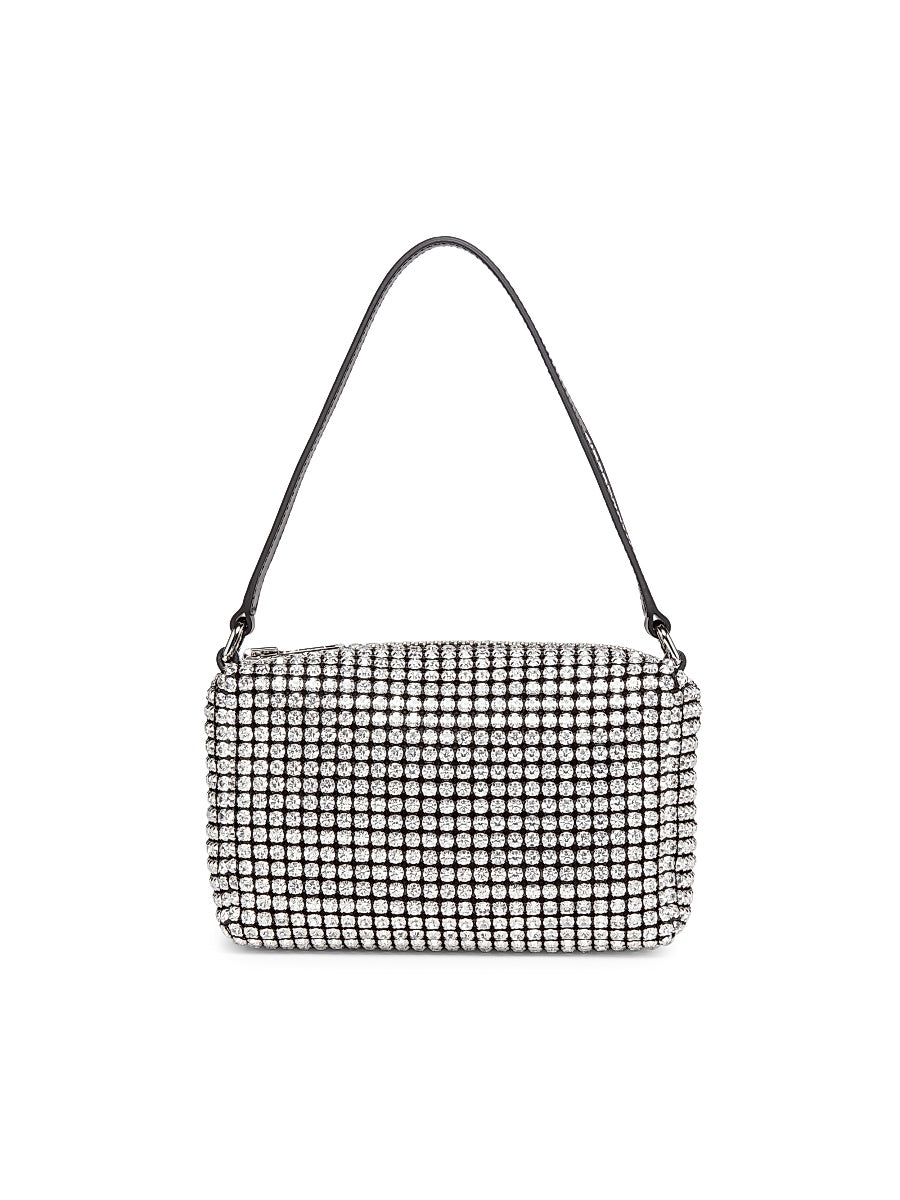 Medium Heiress Rhinestone Mesh Pouch