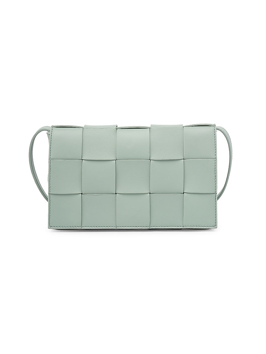 The Cassette Intreccio Leather Crossbody Bag