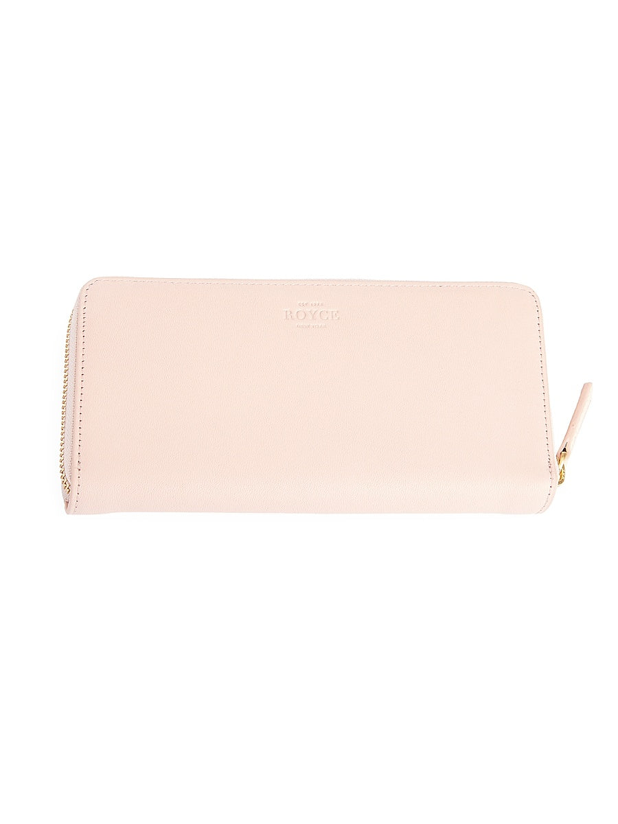 RFID-Blocking Zip-Around Leather Wallet