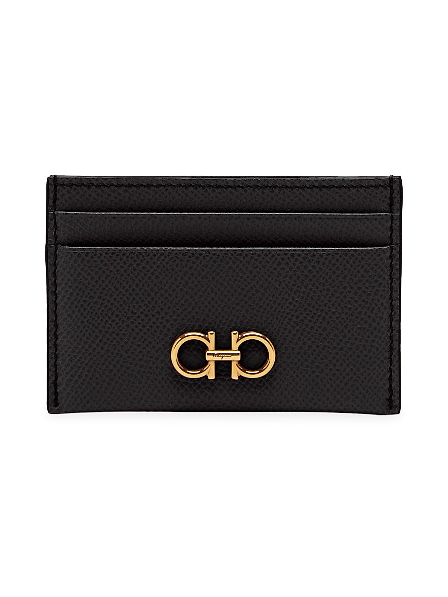 Gancini Leather Card Case