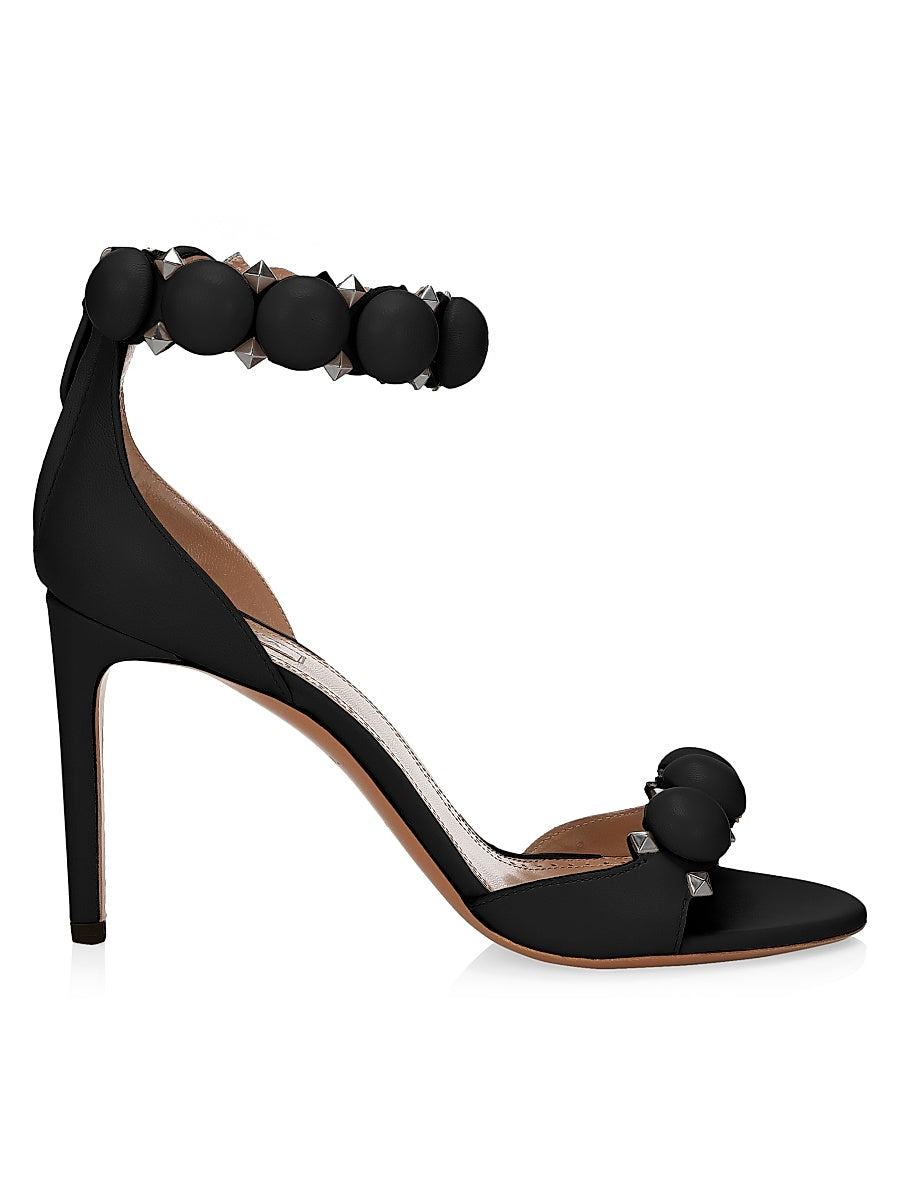 Bombe 90 Ankle-Strap Studded Leather Sandals
