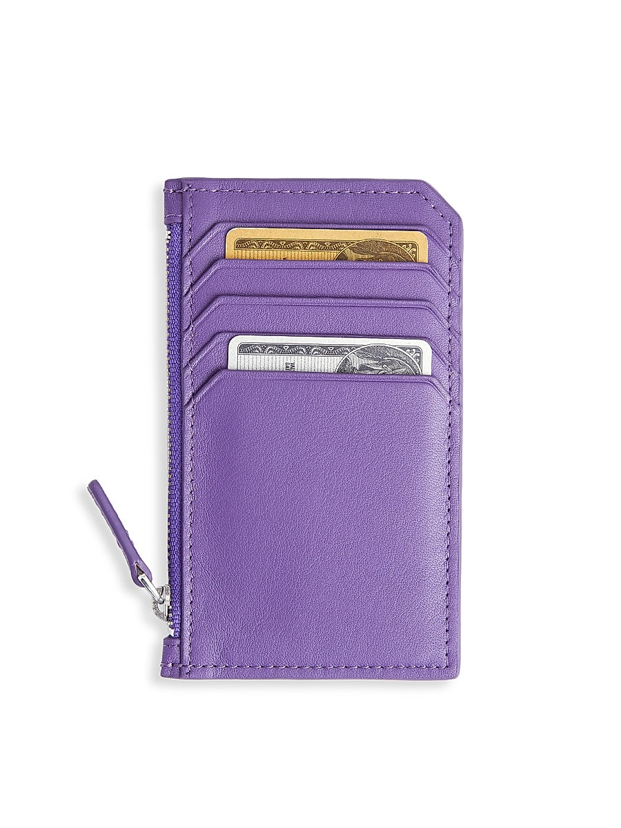 Zip Leather Card Wallet