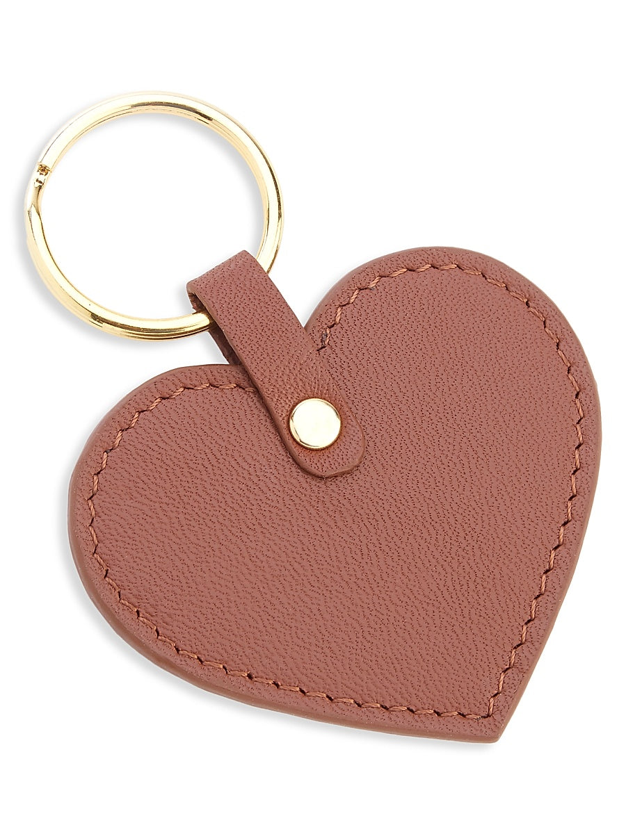 Heart-Shaped Leather Key Chain