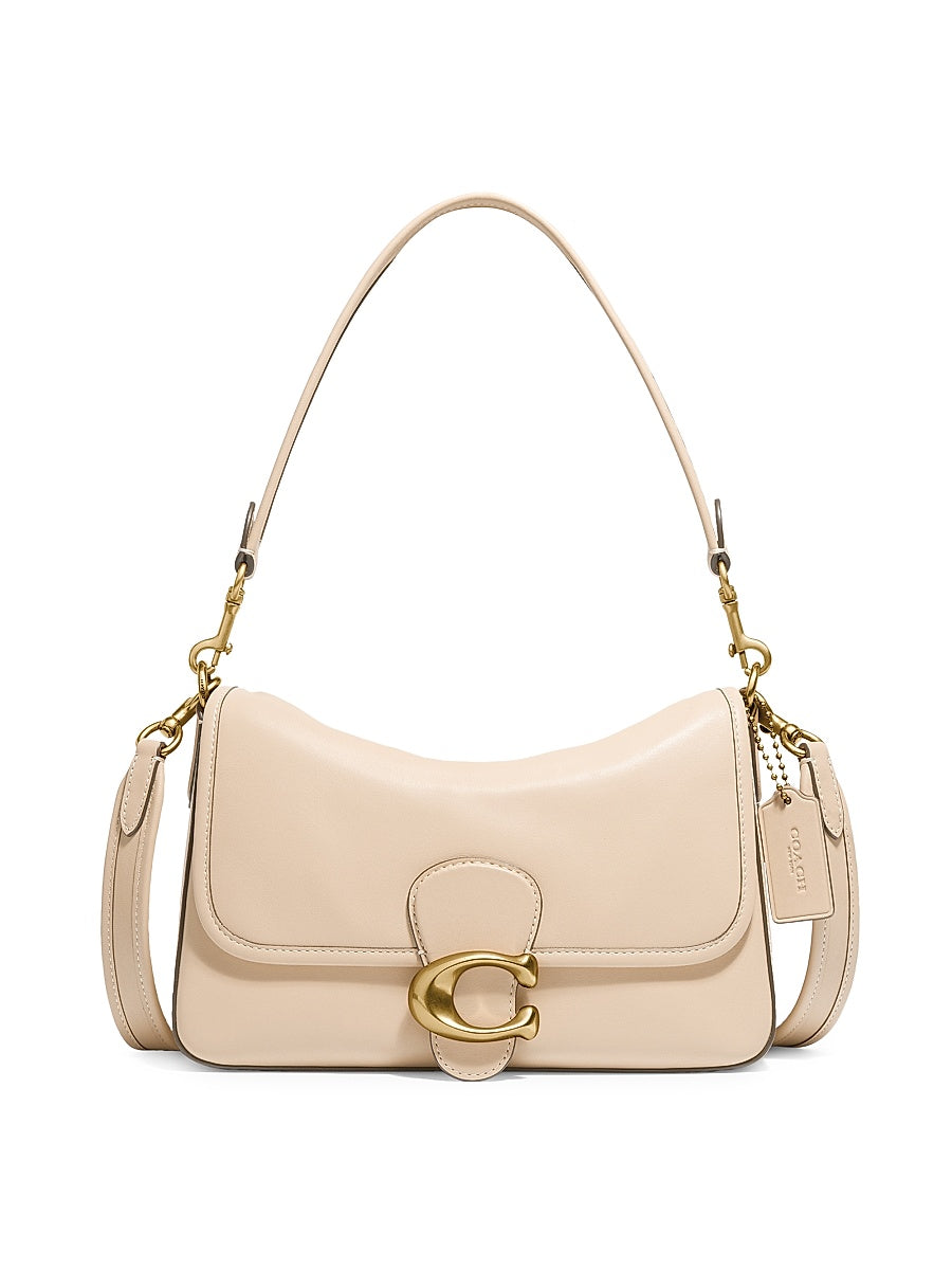 Soft Tabby Calf Leather Shoulder Bag