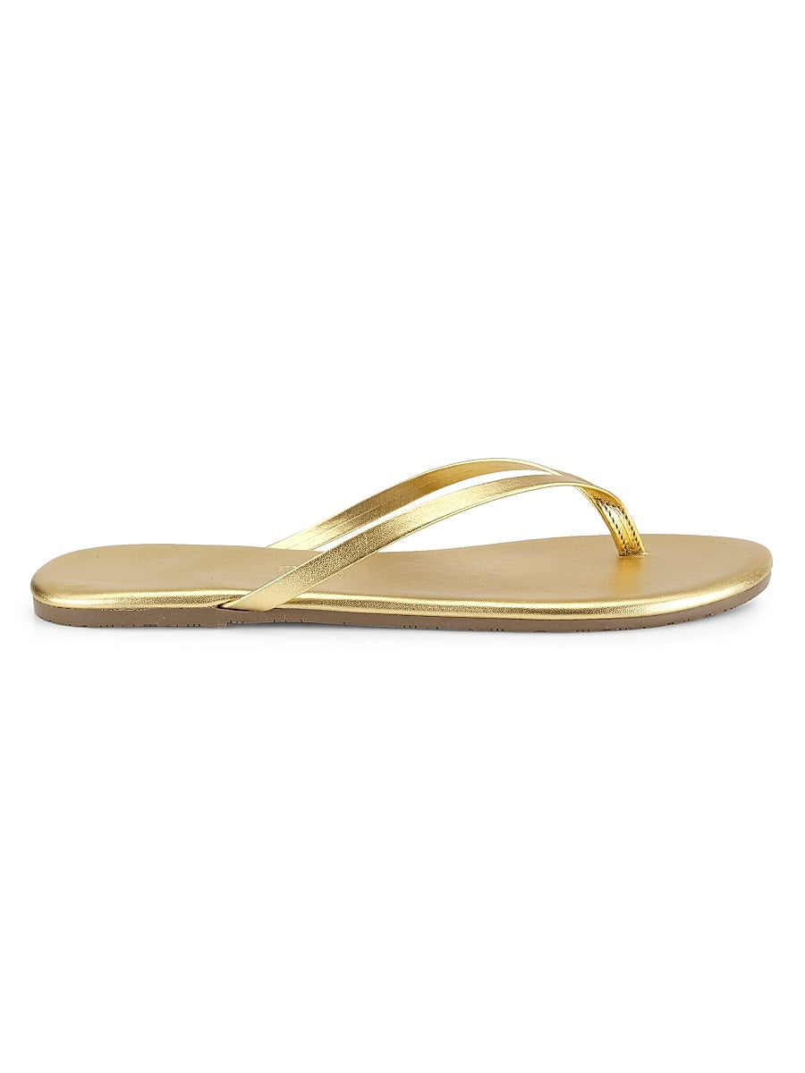 Metallics Leather Flip Flops