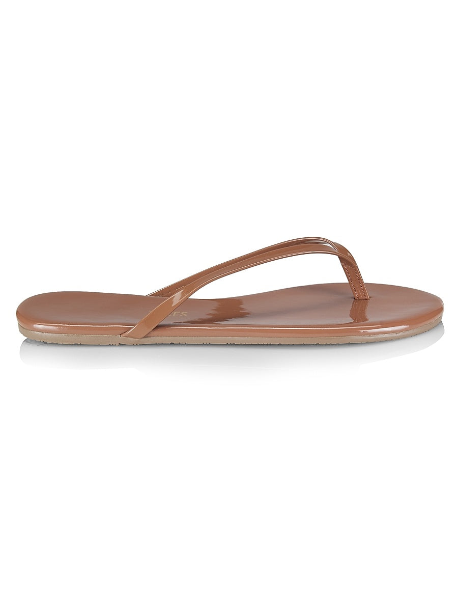 Foundations Gloss Patent Leather Flip Flops