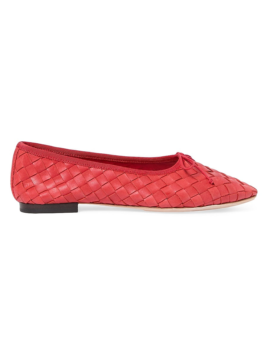 Landrey Woven Leather Ballet Flats