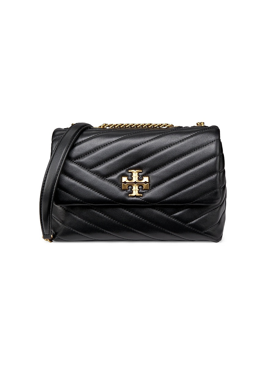 Small Kira Chevron Leather Shoulder Bag