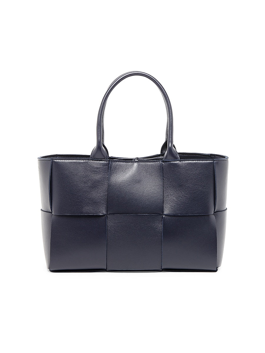 Small Arco Intrecciato Leather Tote Bag
