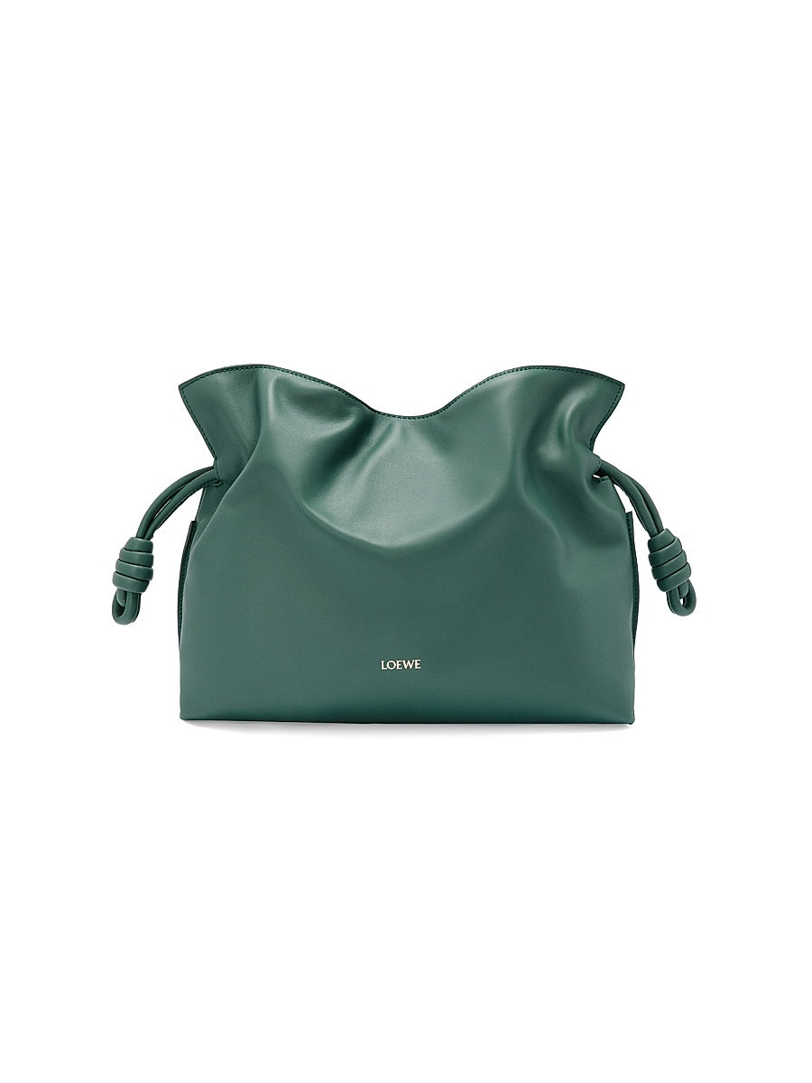 Flamenco Leather Drawstring Clutch
