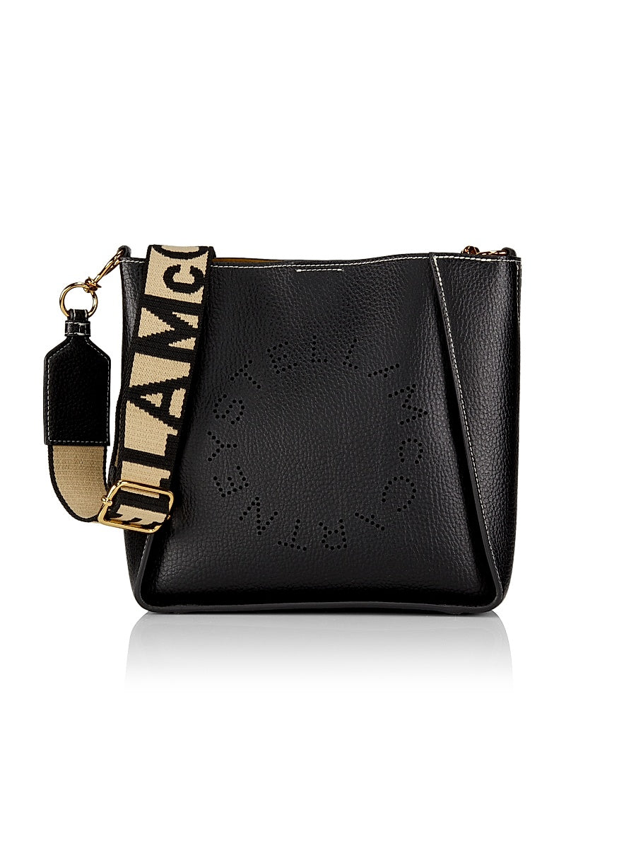 Vegetarian Leather Logo Crossbody Bag