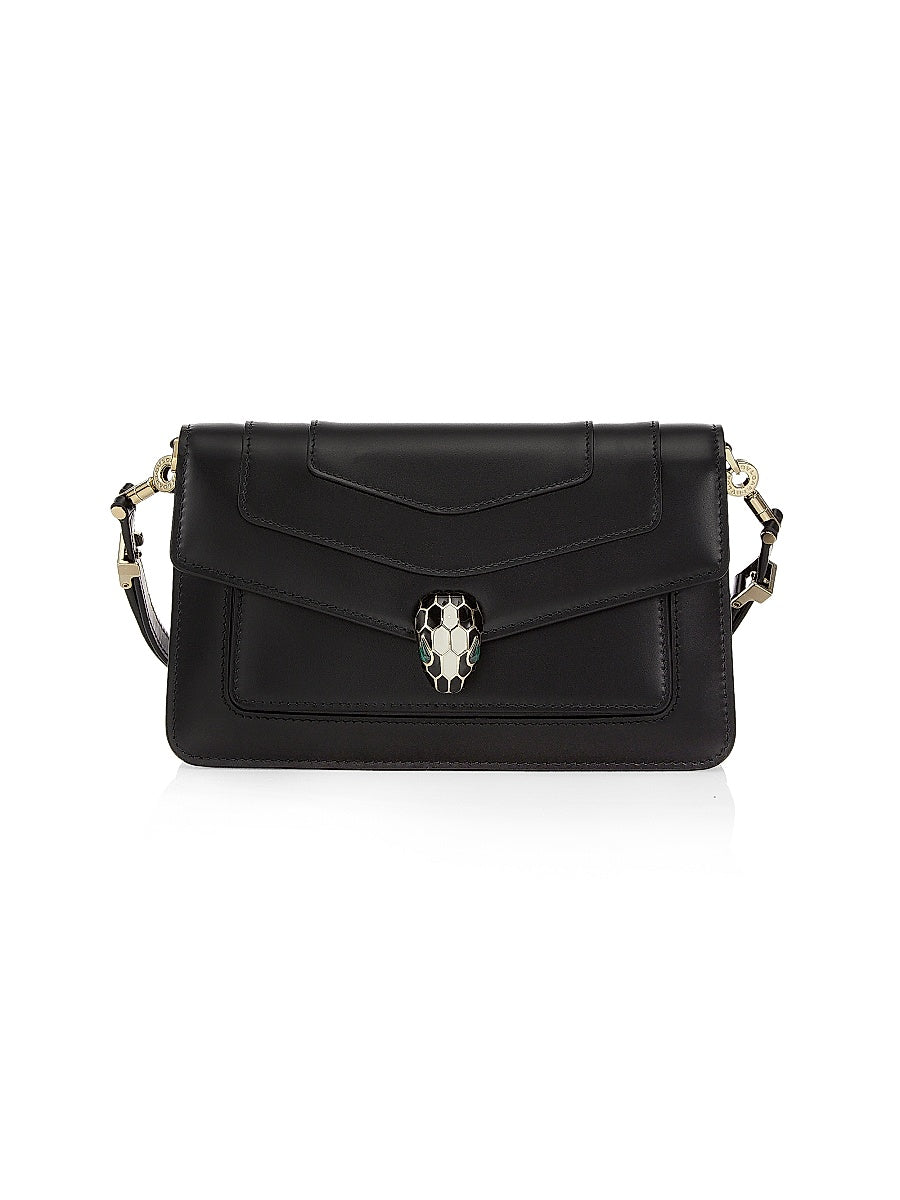 Serpenti Forever E/W Leather Shoulder Bag
