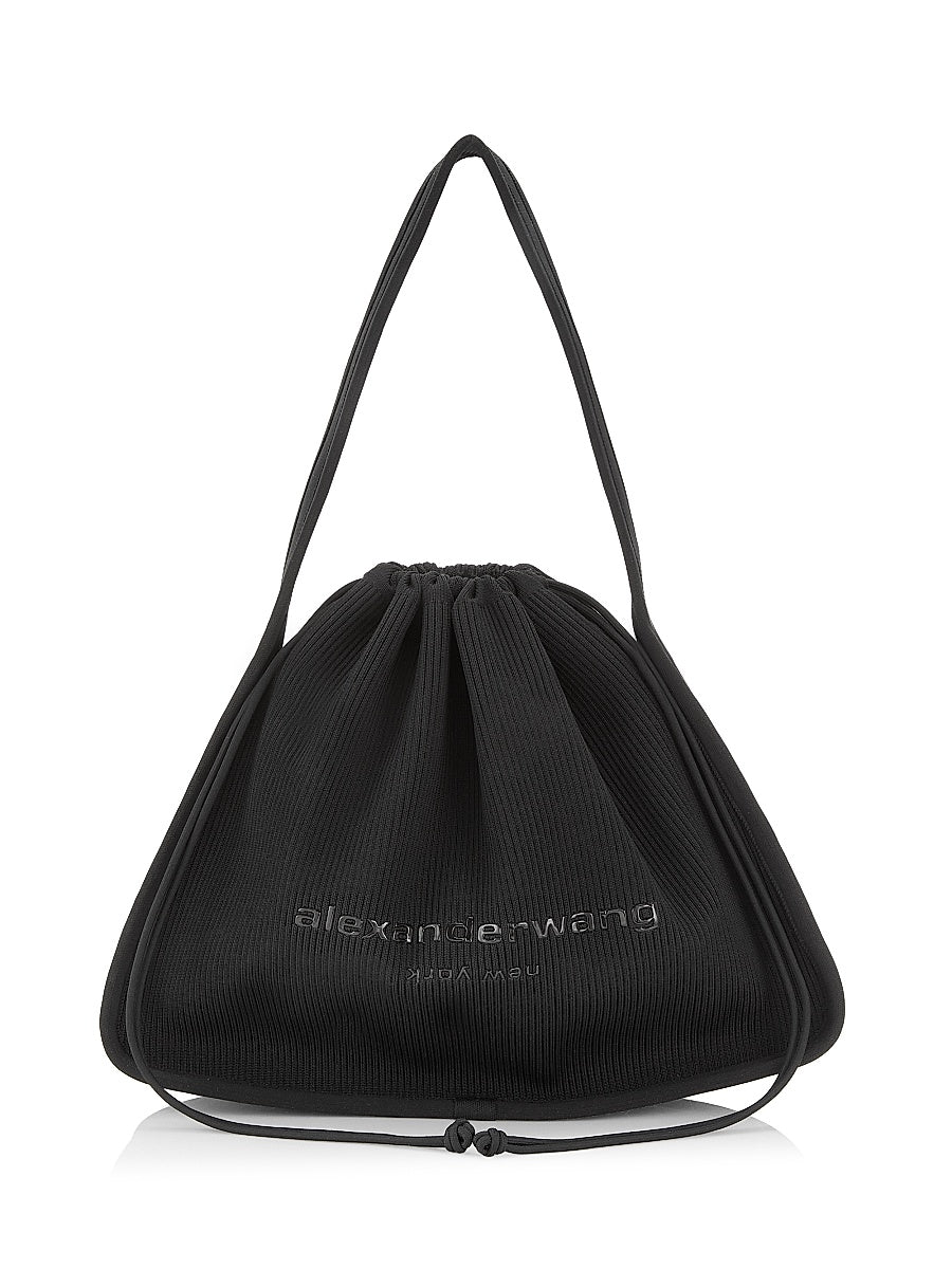 Large Ryan Rib-Knit Shoulder Bag