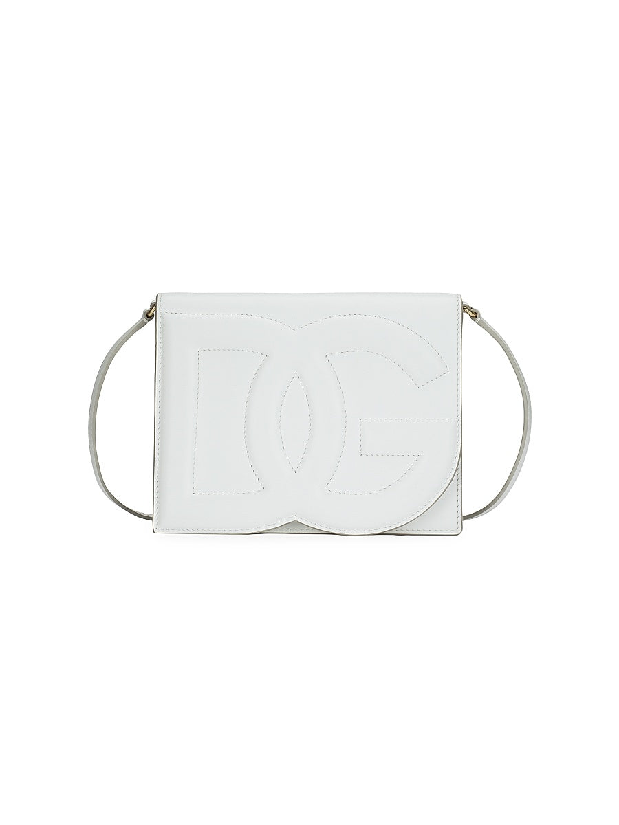 DG Leather Flap Crossbody Bag