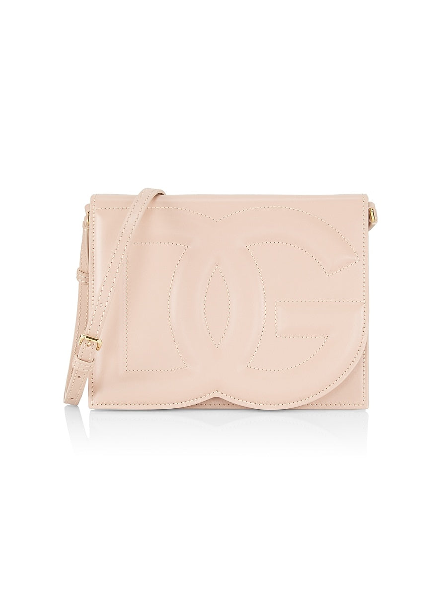 DG Leather Flap Crossbody Bag