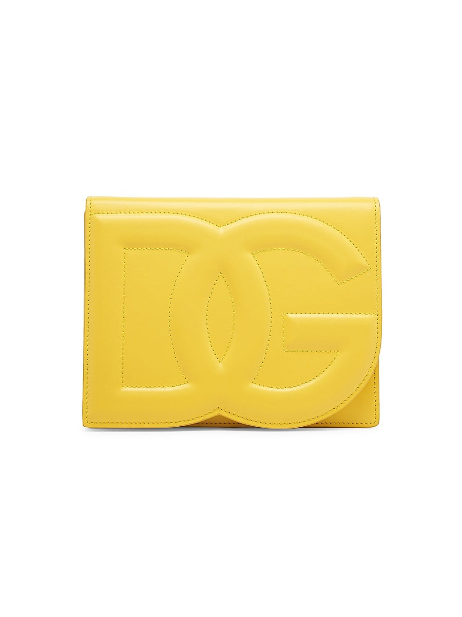 DG Leather Flap Crossbody Bag