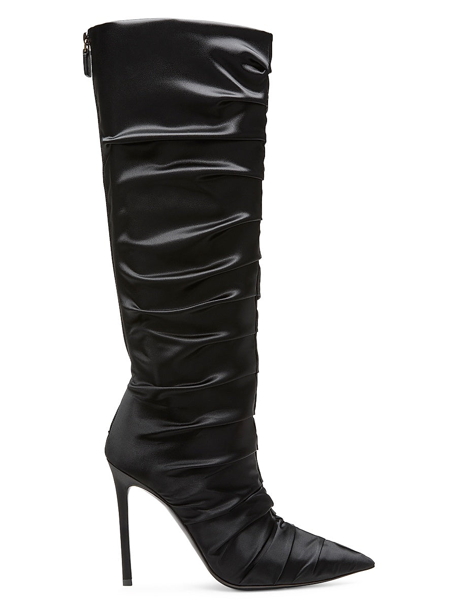 Stuart Ruche 100 Satin Tall Boots