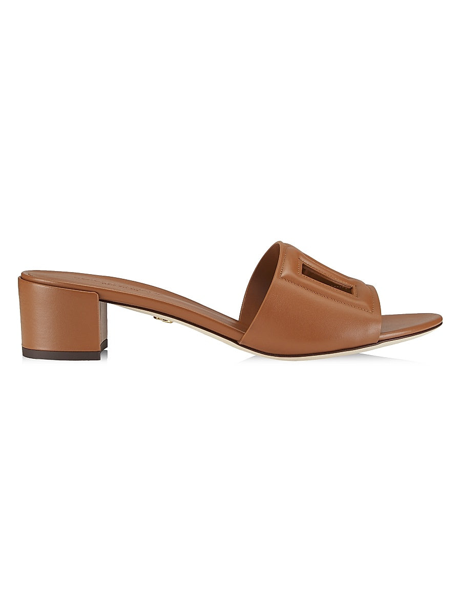 Interlocking DG 40 Leather Mules
