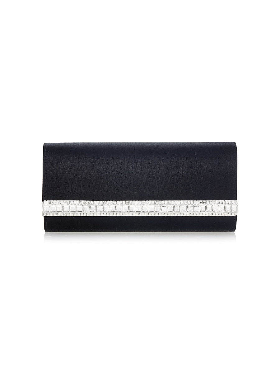 Perry Satin & Crystal Clutch