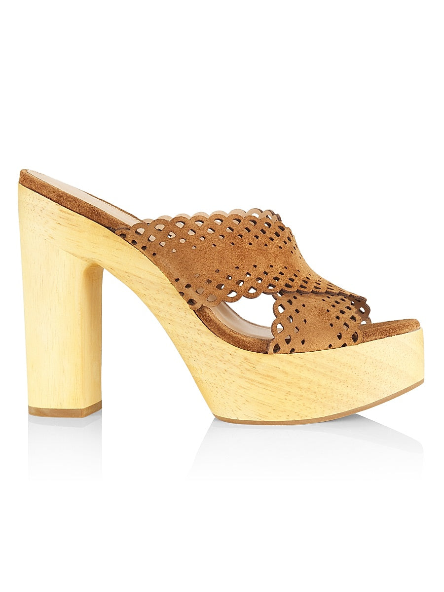 Gaynor Suede Platform Mules