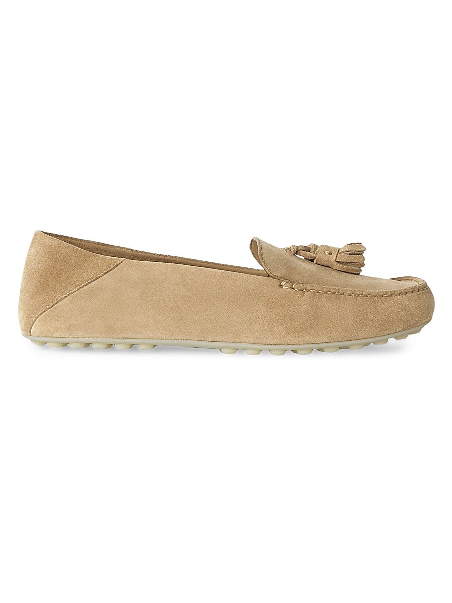Dot Sole Leather Moccasin Loafers