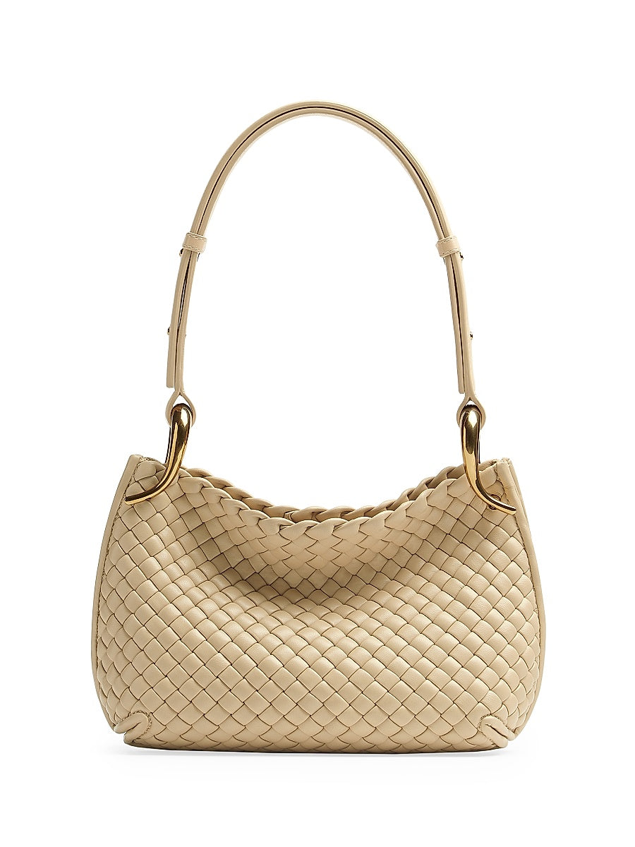 Padded Intreccio Leather Shoulder Bag