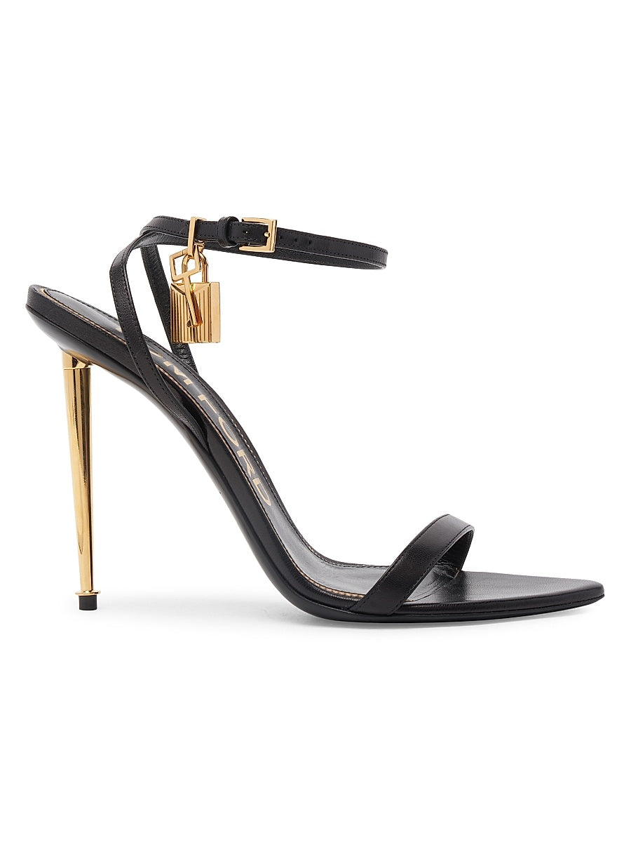 Padlock 105 Leather Point-Toe Ankle-Strap Sandals