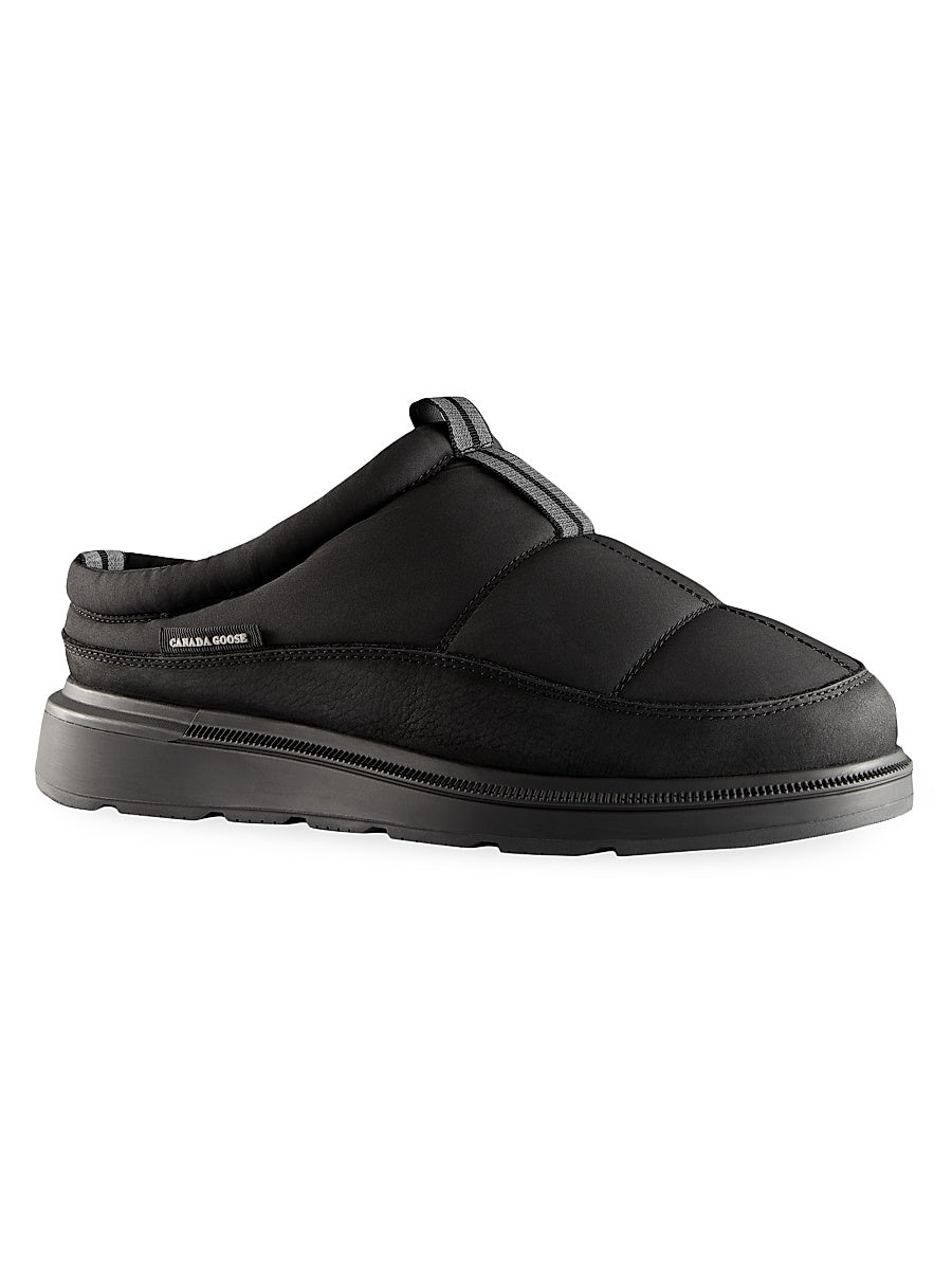 Quilted Nylon Mule Slippers