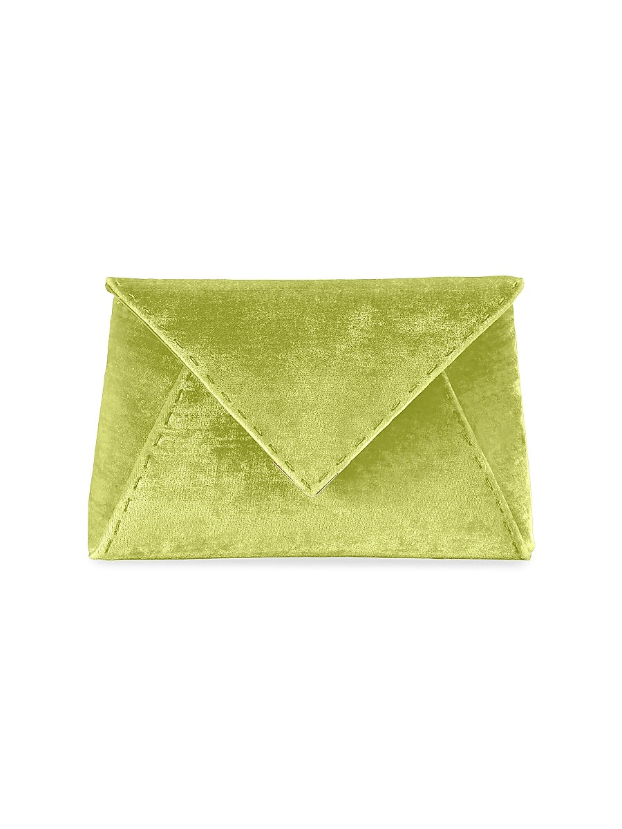 Lee Pouchet Small Crushed Velvet with Gold Hardware