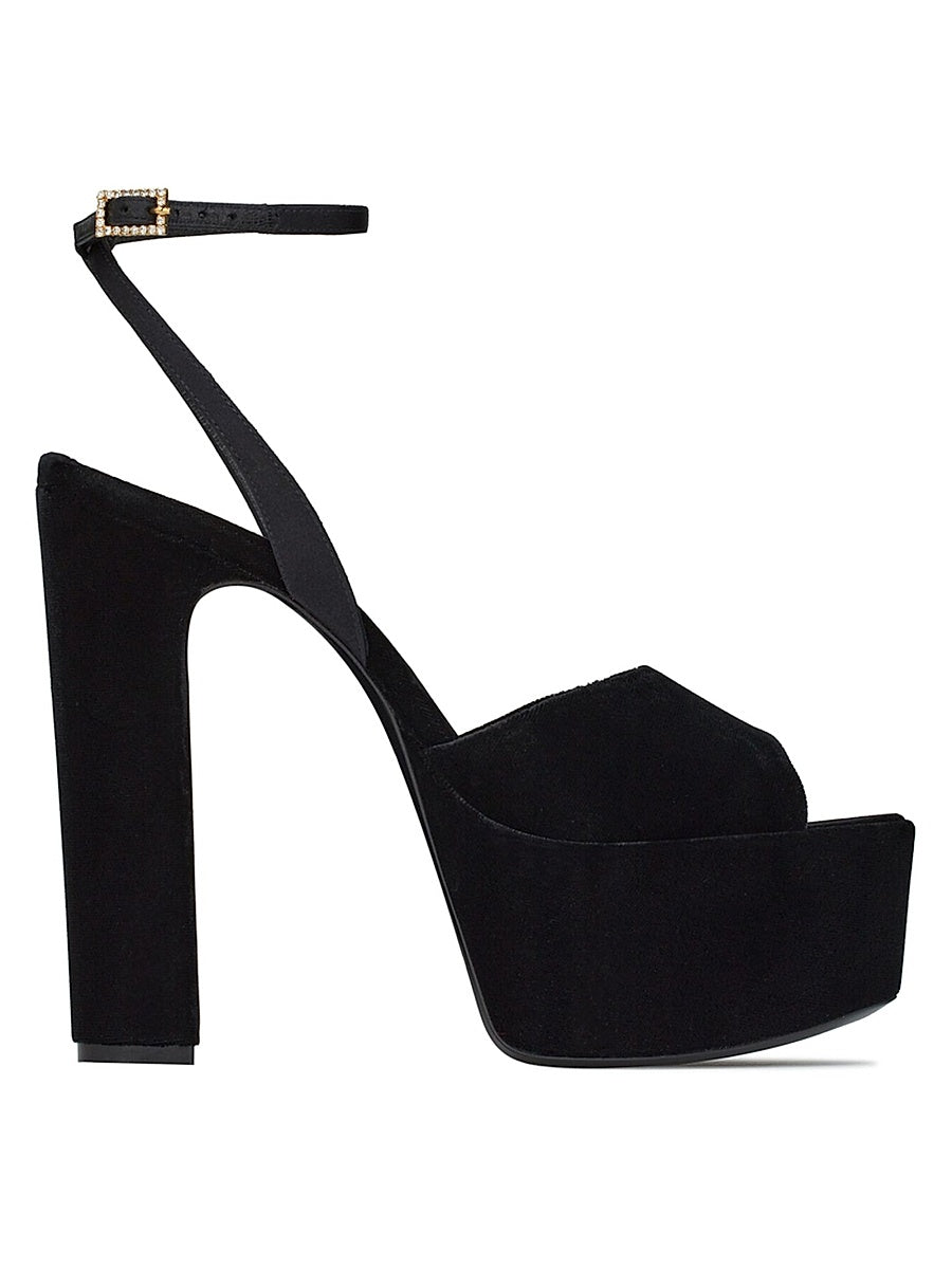 Jodie Platform Sandals in Velvet