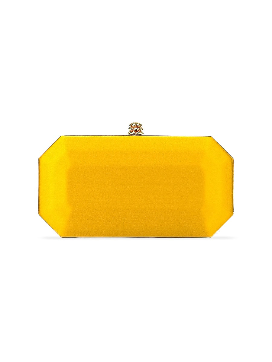Perry Clutch Small Satin with Gold Hardware