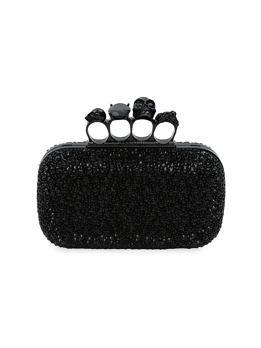Black Out Strass Jewelled Box Clutch