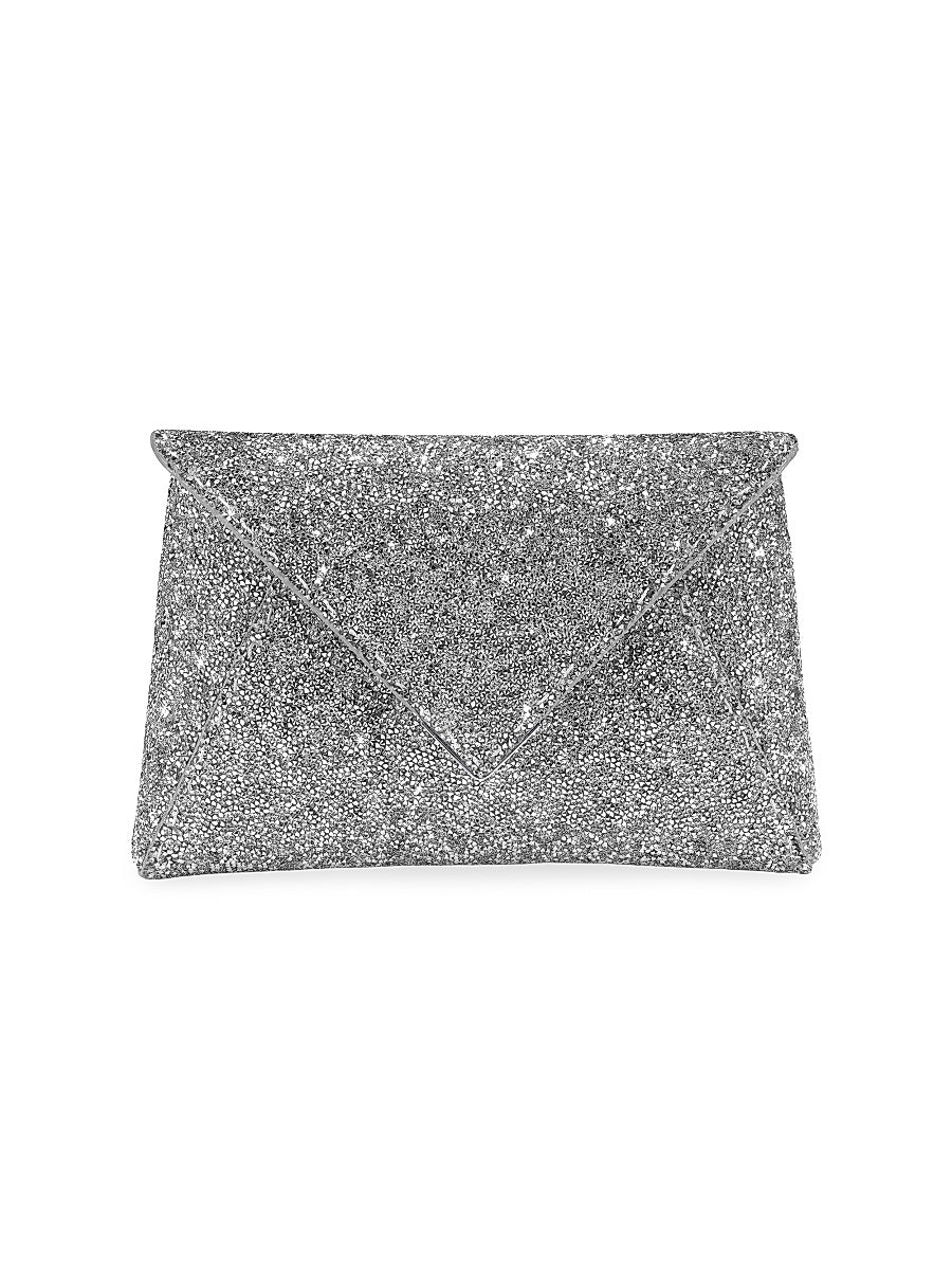 Lee Pouchet Small Swarovski Rock Crystal with Silver Hardware