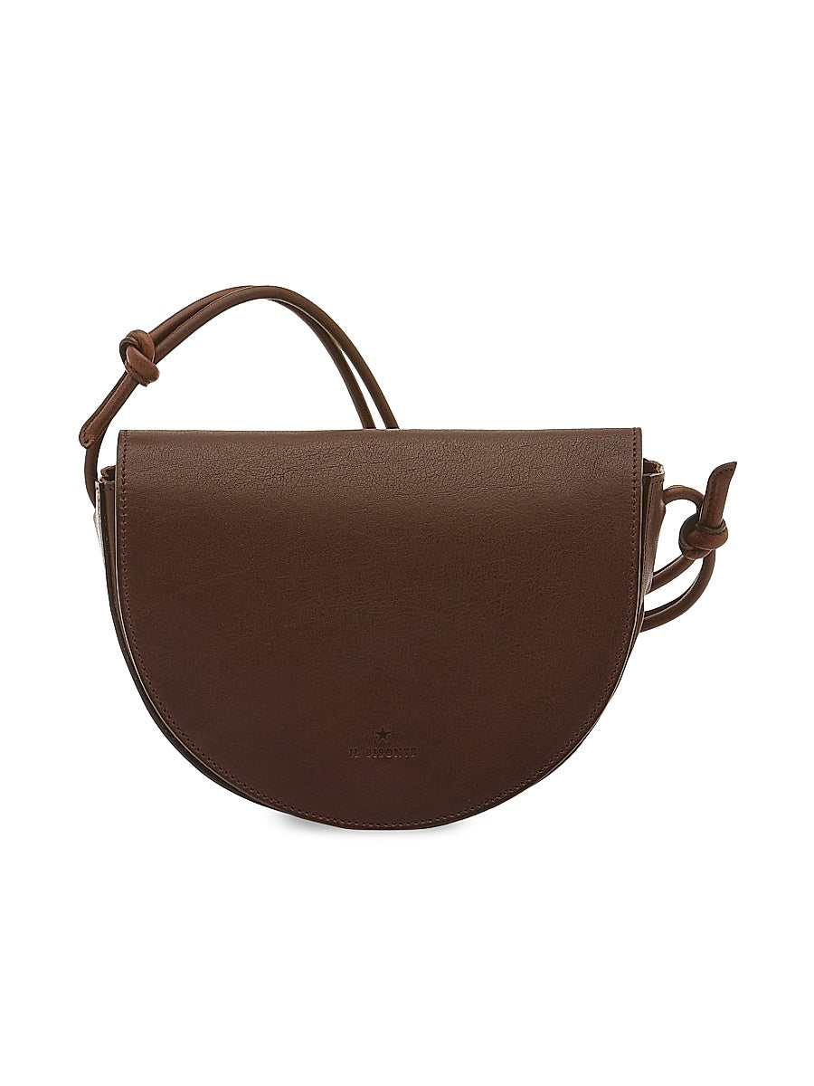 Snodo Leather Crossbody Saddle Bag