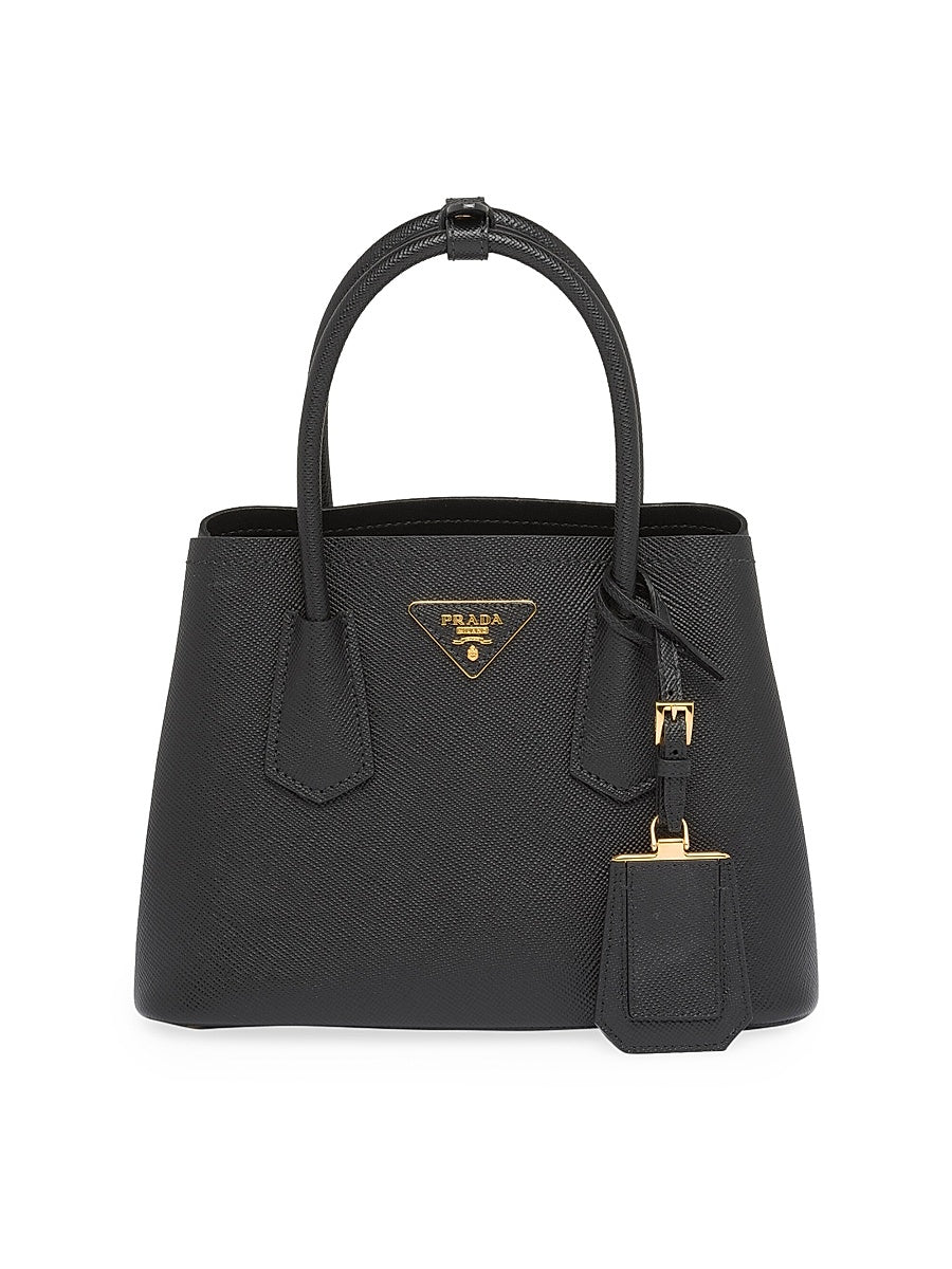 Double Saffiano Leather Mini Bag