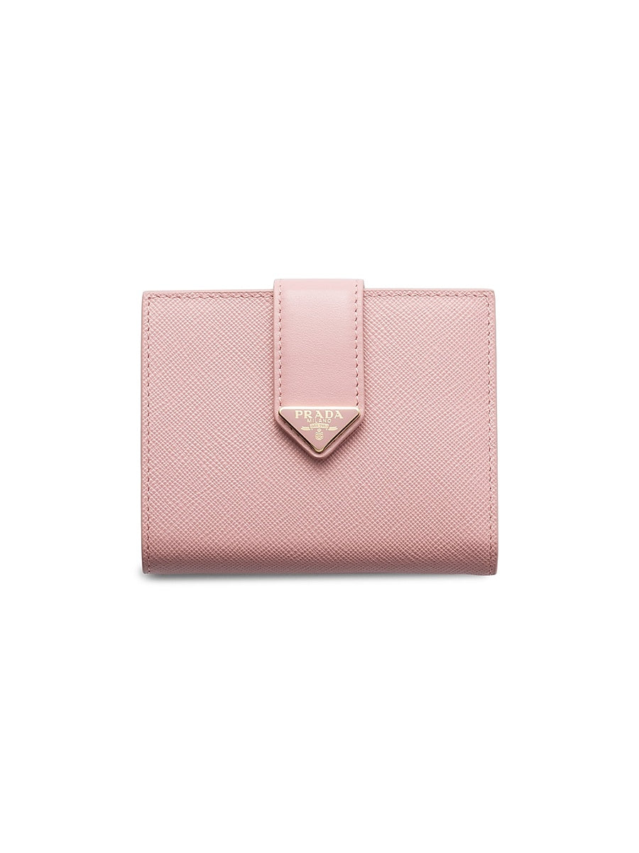 Small Saffiano and Smooth Leather Wallet