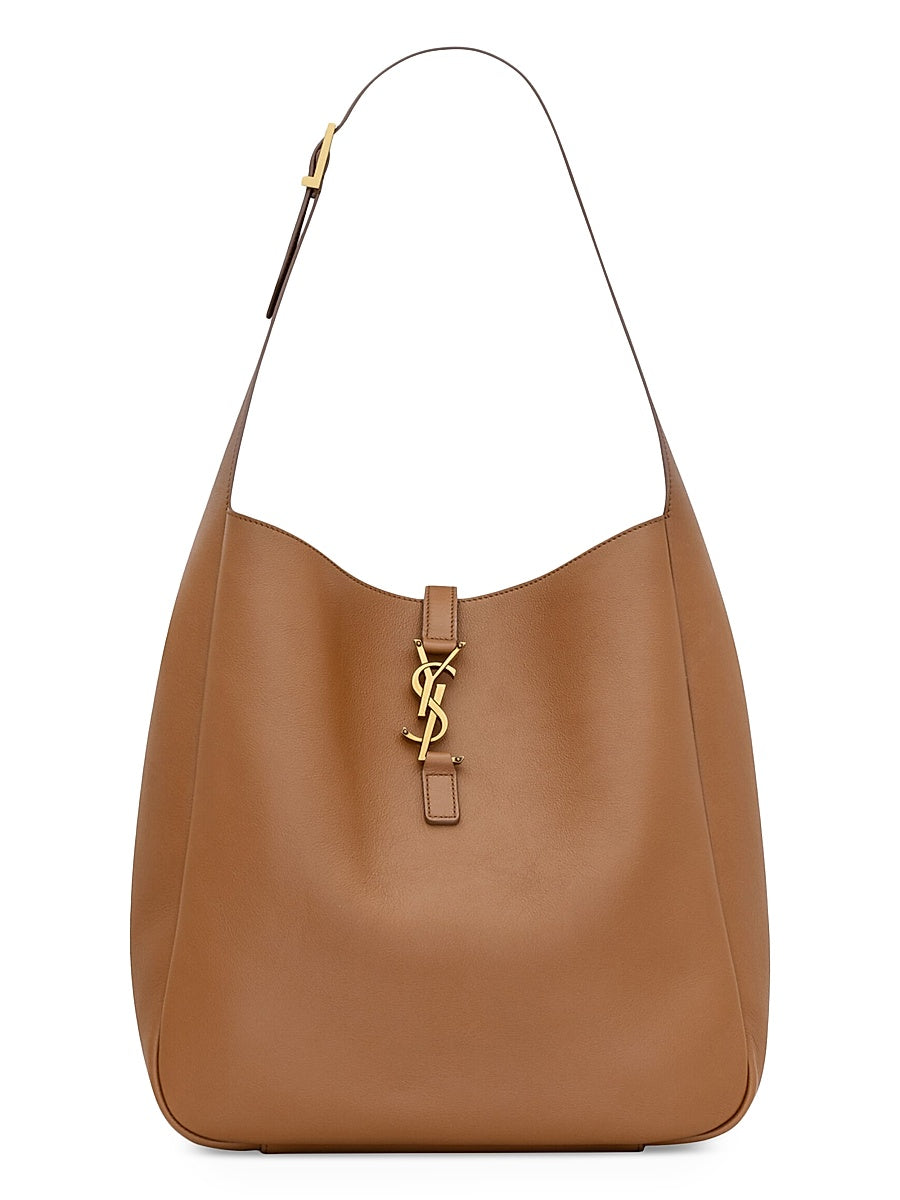 Le 5 à 7 Supple Large Shoulder Bag in Smooth Leather