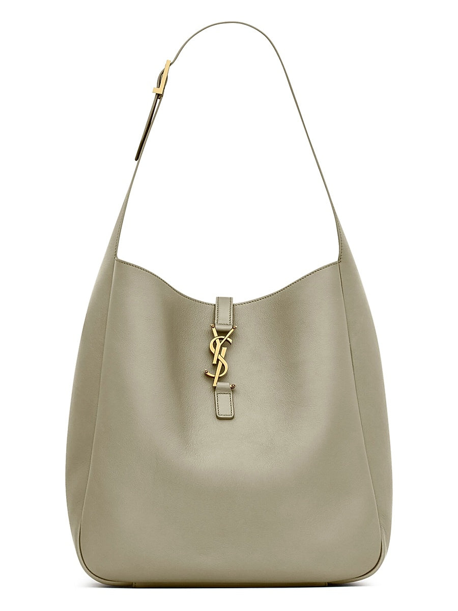 Le 5 à 7 Supple Large Shoulder Bag in Smooth Leather