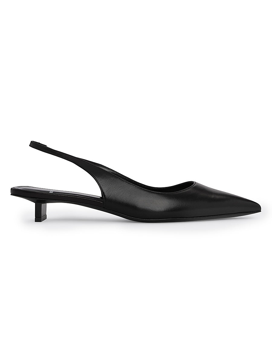 Stella 25MM Metallic Leather Kitten Heels