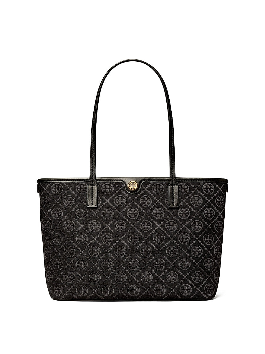 Small T Monogram Zip Tote Bag