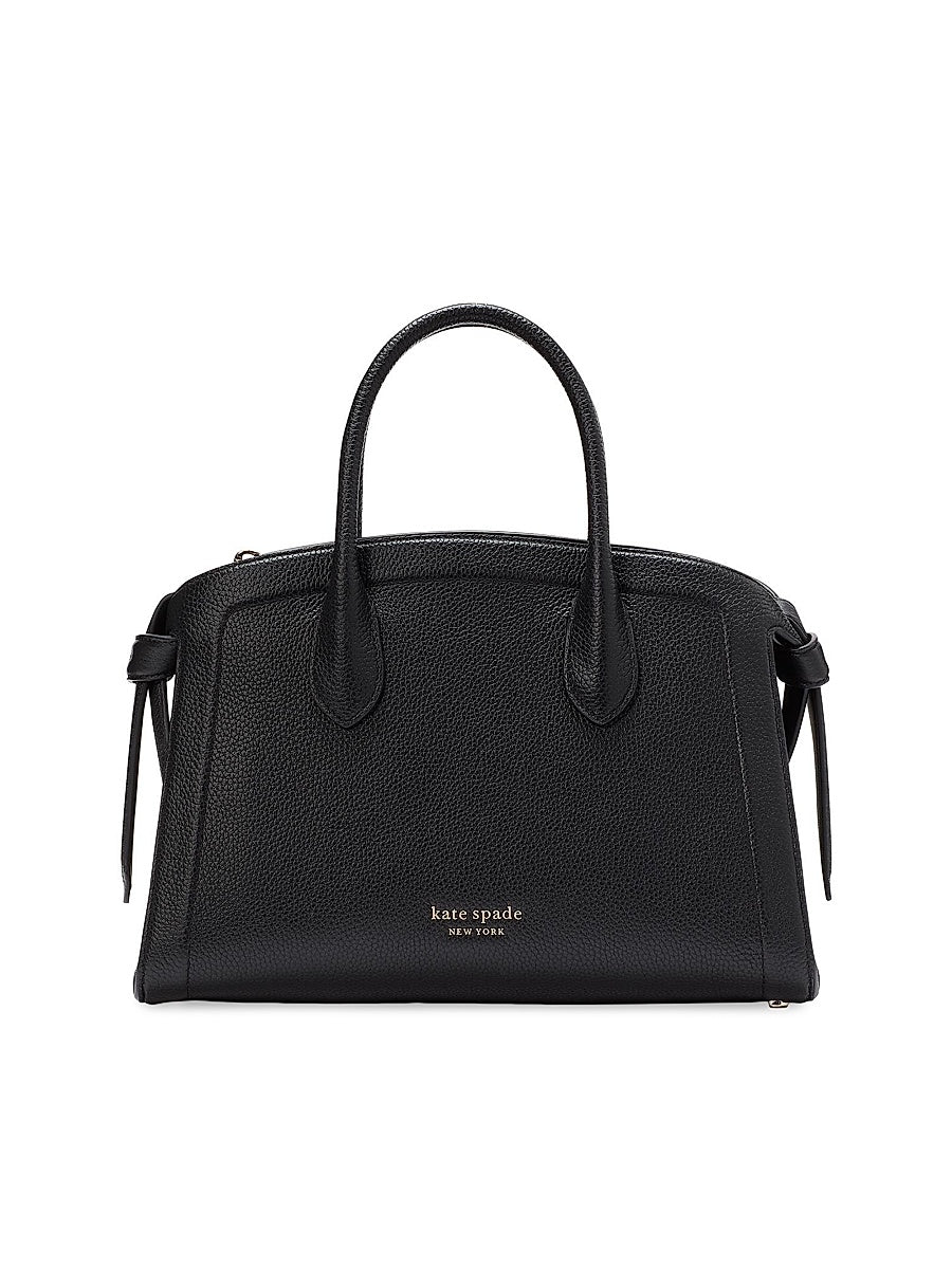 Knott Medium Pebbled Leather Satchel